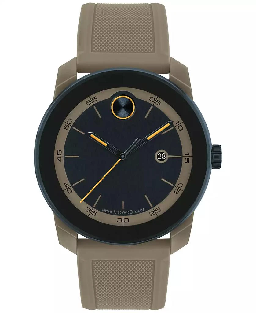 Movado Men
s Swiss Bold TR90 Gray Silicone Strap Watch 42mm 1