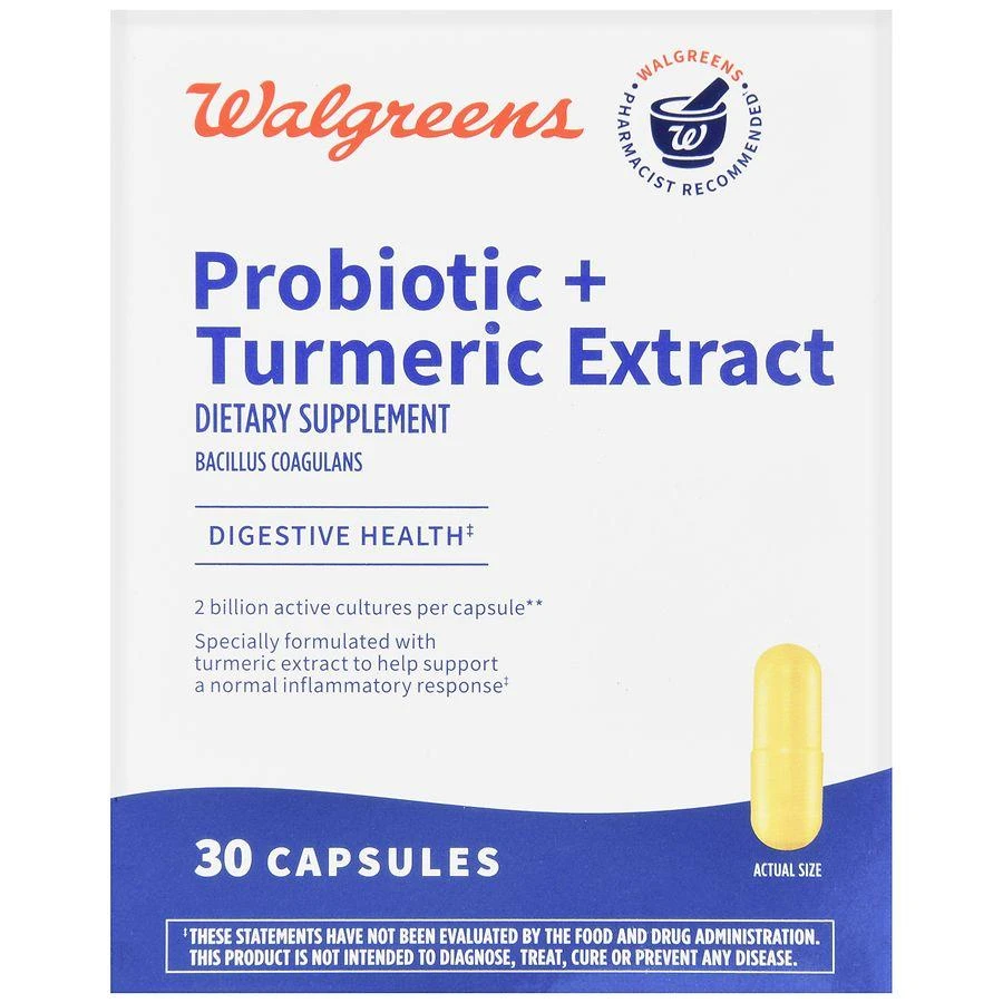 Walgreens Probiotic + Turmeric Extract Capsules 2