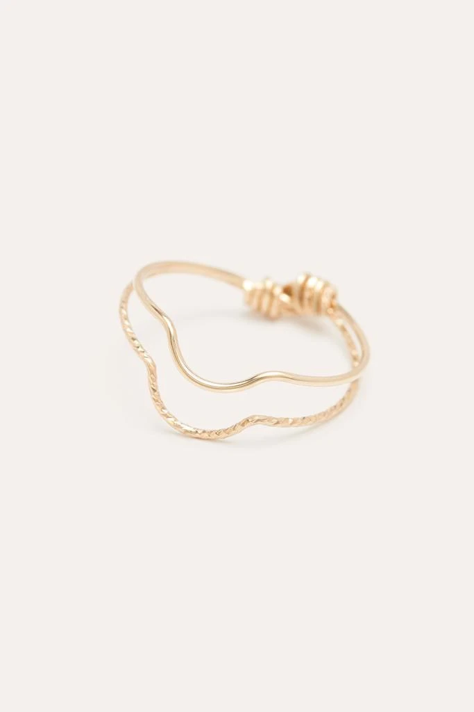 预计3周后发货 YAY Paris Bague Diamantée Demi-Lune - Or 1