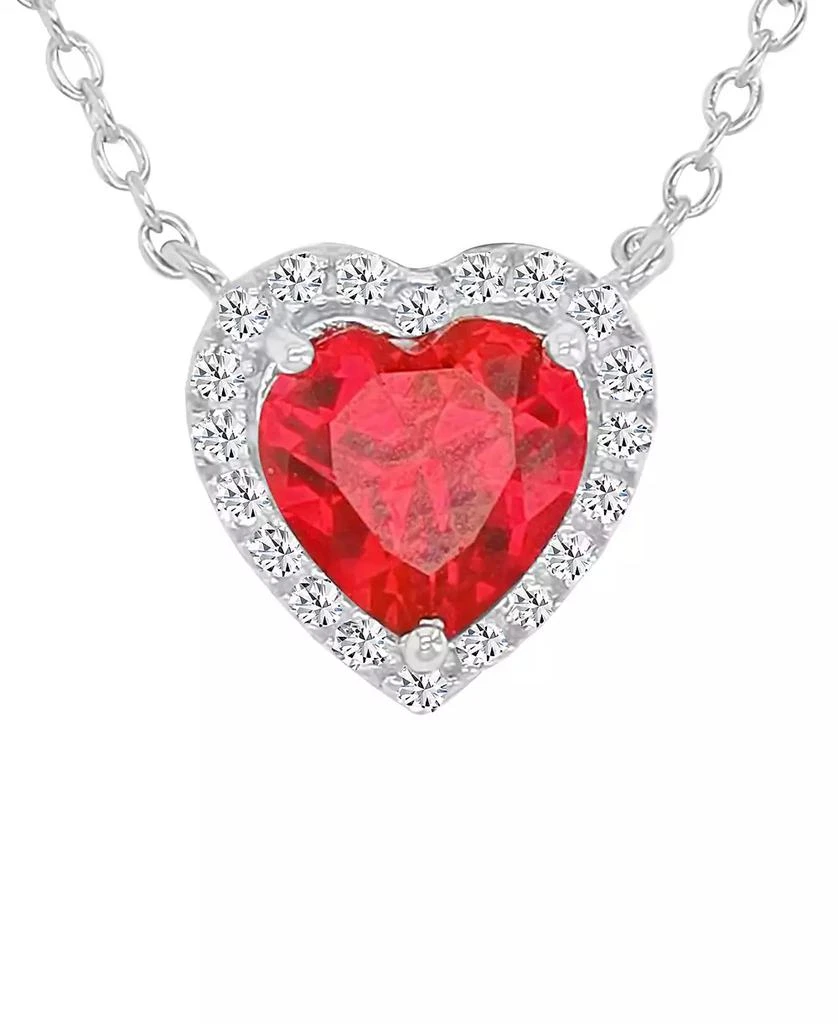 Macy
s White Sapphire (0.12 ct. t.w.) Necklace in Rhodium Over Sterling Silver