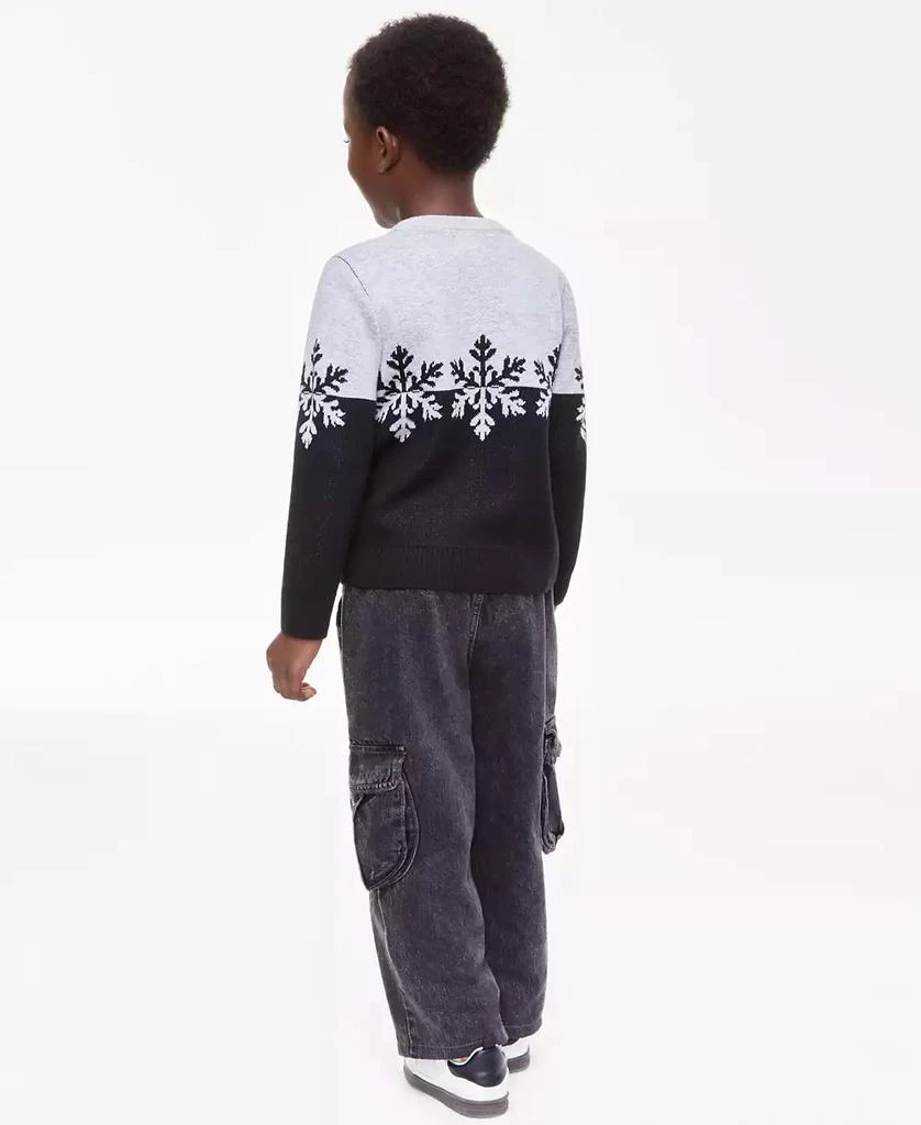Holiday Lane Toddler Boys Snowflake Crewneck Sweater, Created for Macy's 2
