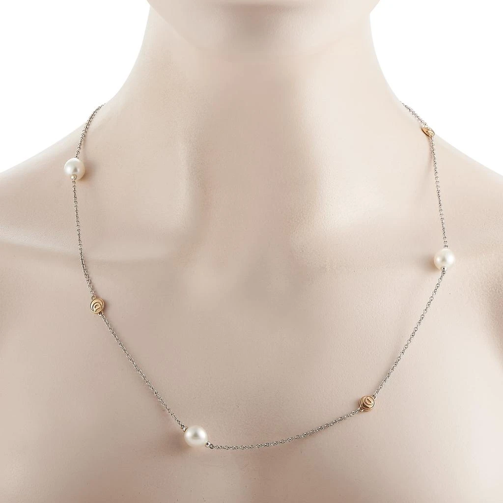 Damiani 18K White and Rose Gold Pearl Necklace 2