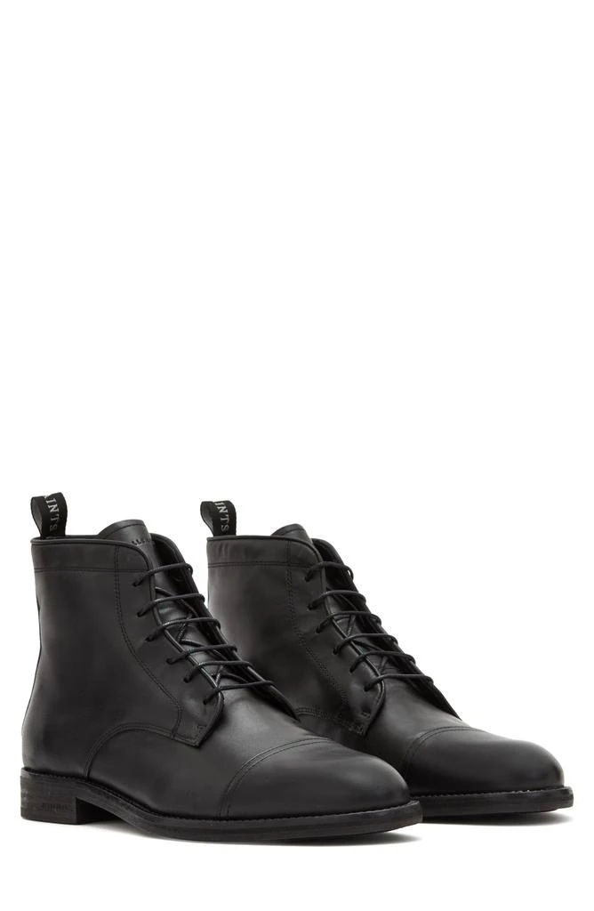 ALLSAINTS Men\'s Harland Cap toe Satin Leather Chukka Boot Black Size 9 US 42 Allsaints Harland Boots - Walmart.com main image 4