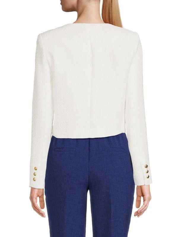 T Tahari Cropped Tweed Jacket 2