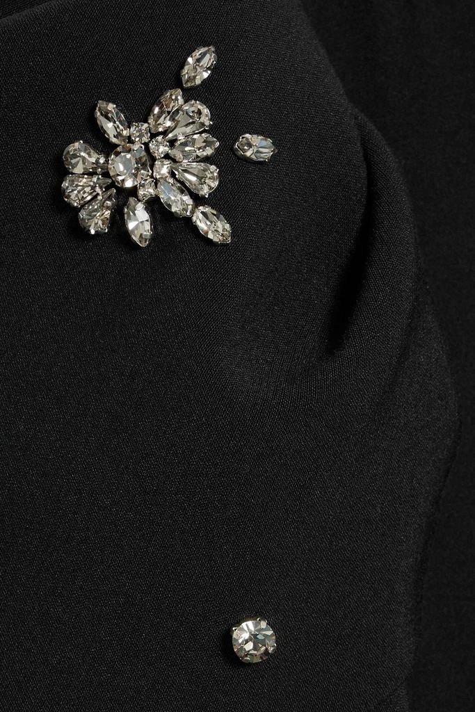Huishan Zhang Adelaide cape-effect crystal-embellished crepe gown 4