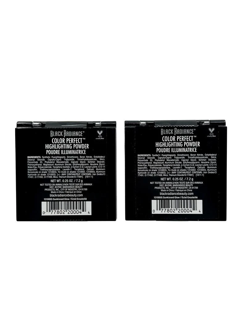 Black Radiance Color Perfect Highlighting Powder Sunkissed Glow 0.25 OZ DUO 3