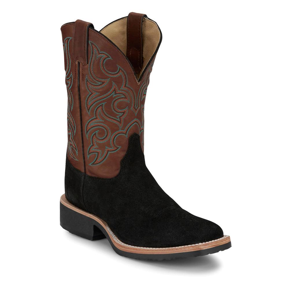Justin Boots Alamo 11 Inch Roughout Square Toe Cowboy Boots