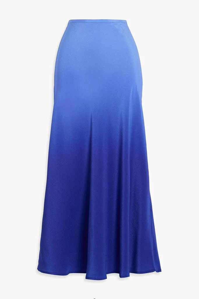 Rixo Kelly dégradé silk crepe de chine midi skirt 1