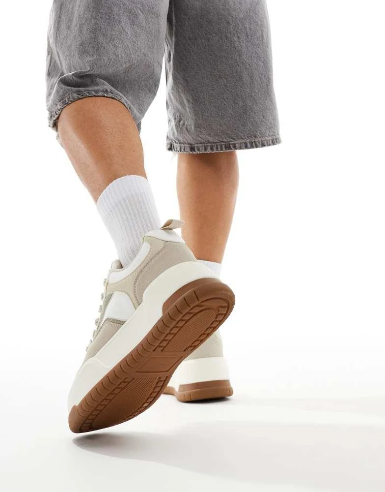 ASOS ASOS DESIGN chunky trainers in beige 3