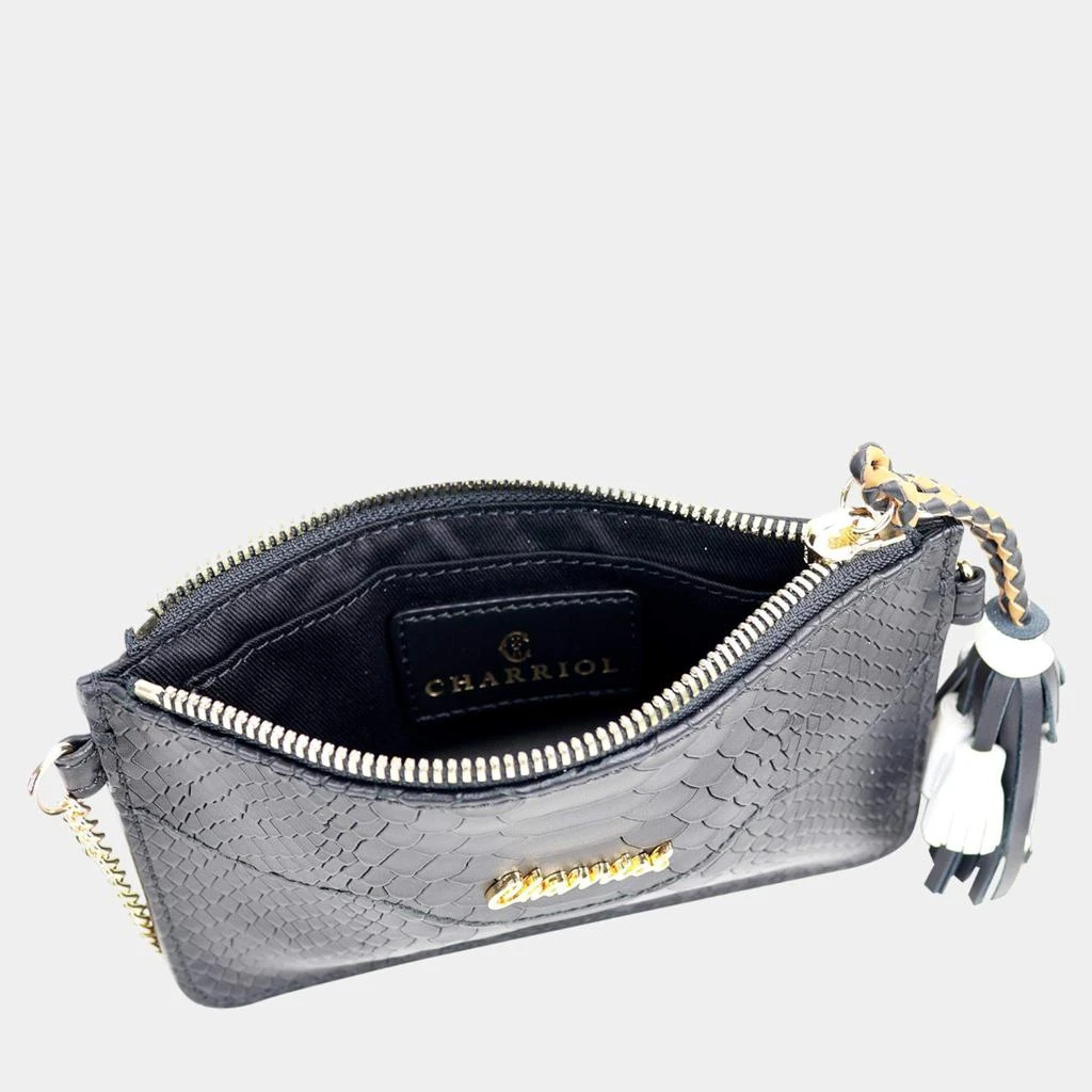 Charriol Charriol Black Leather PALAIS ROYAL Clutch Bag 3