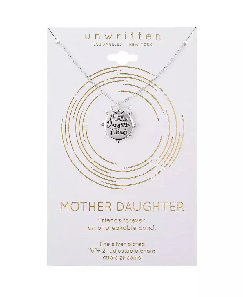 Unwritten Red Crystal Mother Daughter Friends Pendant Necklace 3