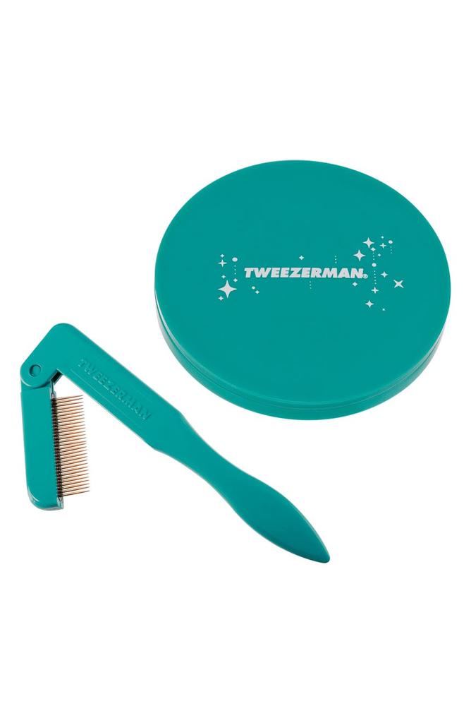 Tweezerman Majestic Turquoise Ilashcomb & Mirror Set