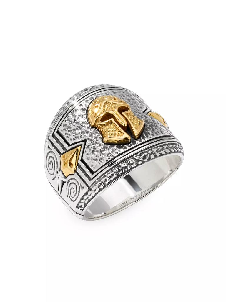 Konstantino Laconia Sterling Silver & 18K Yellow Gold Helmet Ring