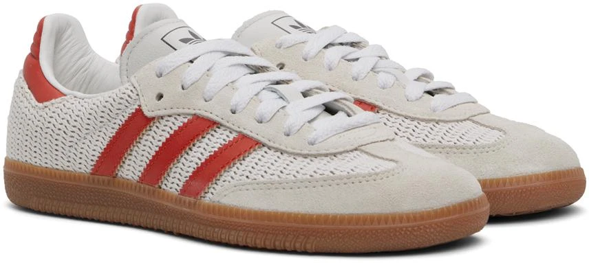 Adidas Off-White & Orange Samba OG Sneakers 4