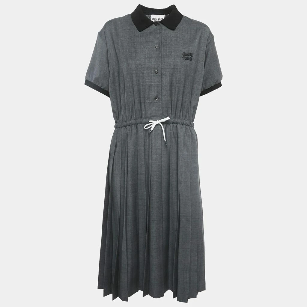 slim fit dress slacks Miu Miu // Gabardine Overall Mini Dress – VSP Consignment main image 1