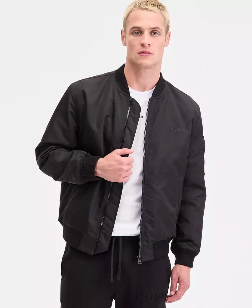 Hugo Boss Men's Baken2435 Slim-Fit Satin Bomber Jacket 1