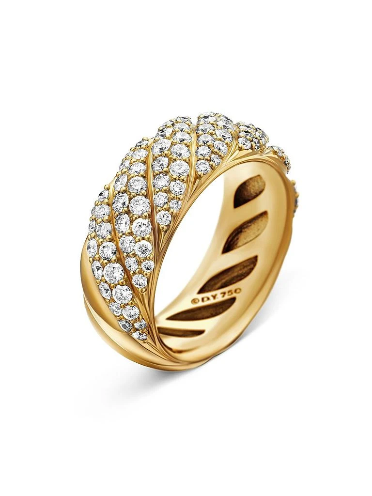 David Yurman Sculpted Cable Band Ring in 18K Yellow Gold 3
