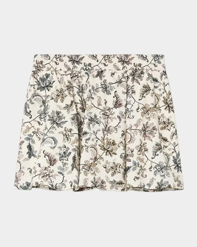 Golden Goose Girl's Journey Girl Floral Cotton Mini Skirt, Size 6-12