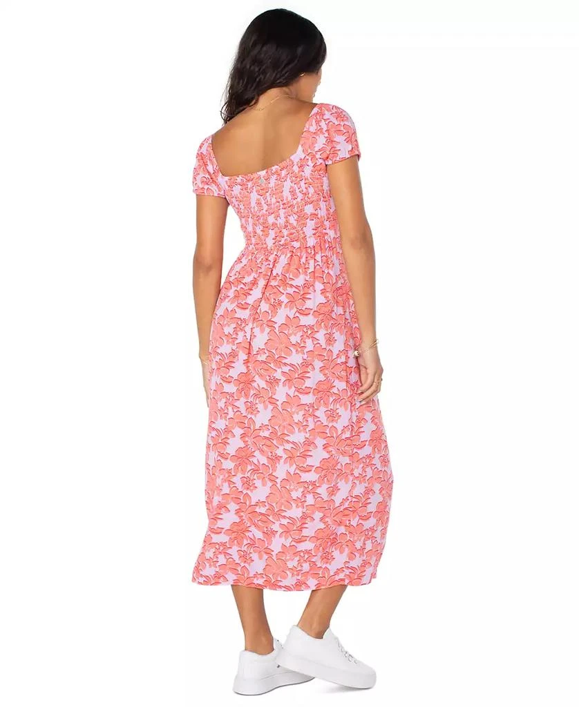 Roxy Shelley Coast Floral-Print Tie-Front Midi Dress 3