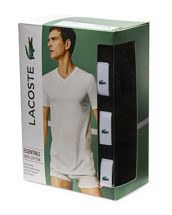 Lacoste Cotton V Neck Tees, Pack of 3 8