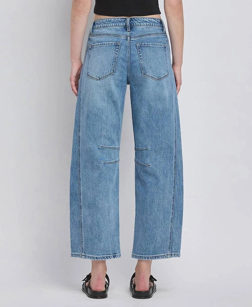 VERVET BY FLYING MONKEY High Rise Barrel Jeans In Medium Wash 2