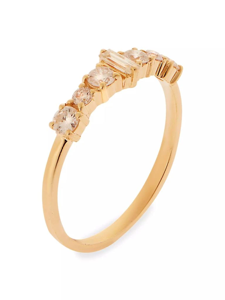 Ileana Makri Cascade 18K Yellow Godl &amp; Light Champagne Diamond Ring 1