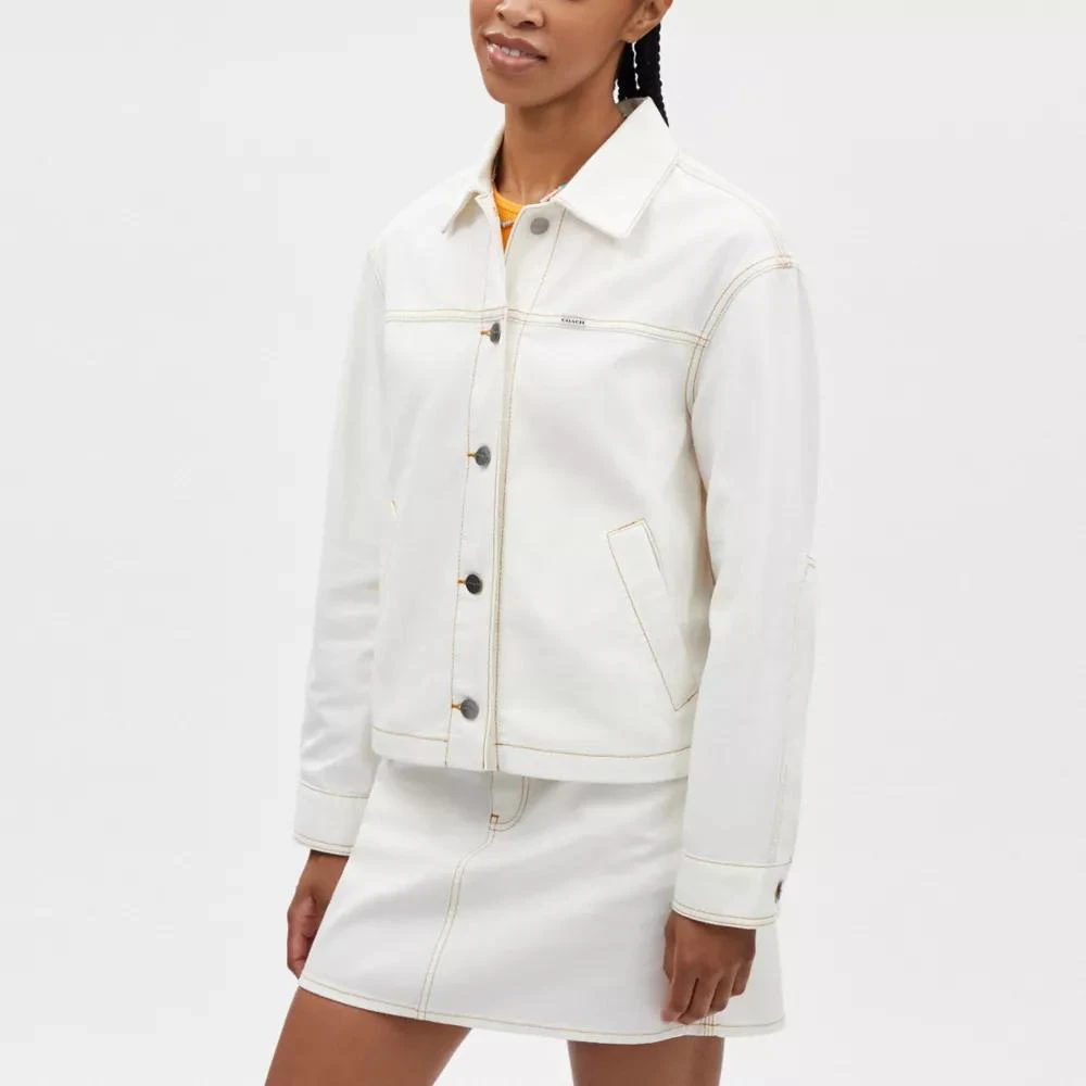 Coach Twill Utility Jacket In Organic Cotton And Recycled Polyester 4
