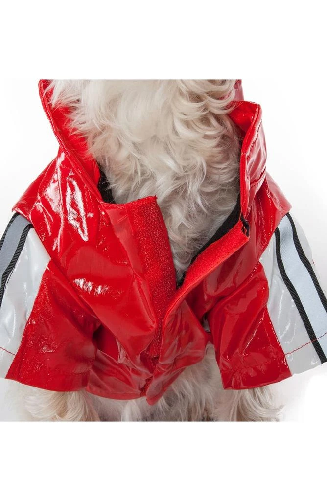 PET LIFE Reflecta-Glow Adjustable and Reflective Dog Raincoat - Small 5
