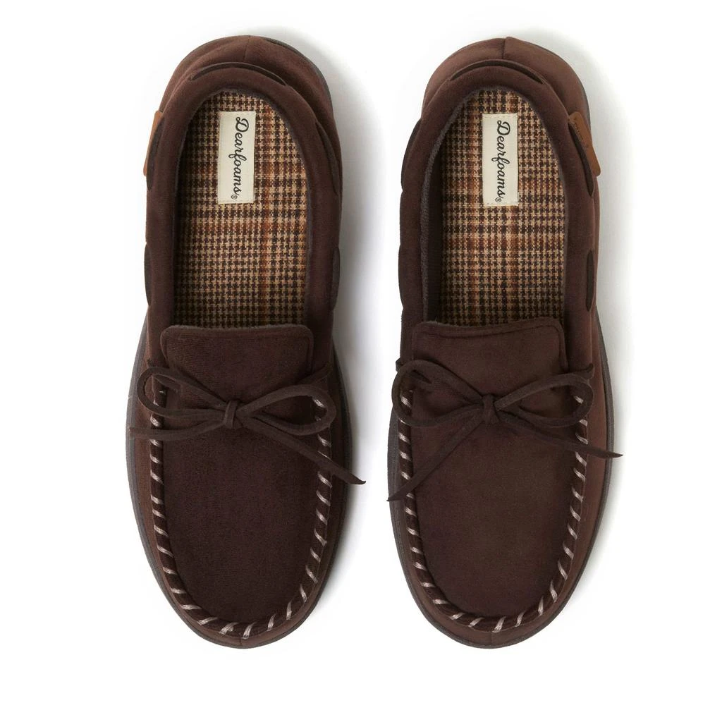 Dear Foams Men
s Toby Moccasin Slipper with Tie 3