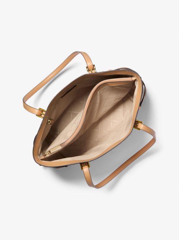 Michael Kors Voyager Large Color-Block Signature Logo Tote Bag