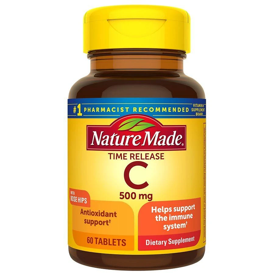 Nature Made Vitamin C 500 mg Time Release Tablets with Rose Hips
