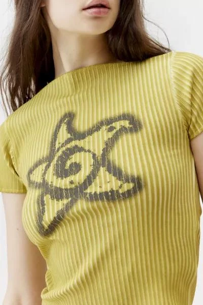 Urban Outfitters Star Washed Out Boatneck Baby Tee 2