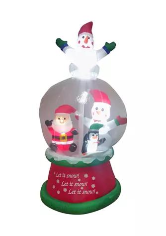 Northlight 6.75Ft Lighted Inflatable Santa And Friends Snow Globe Outdoor Christmas Decoration