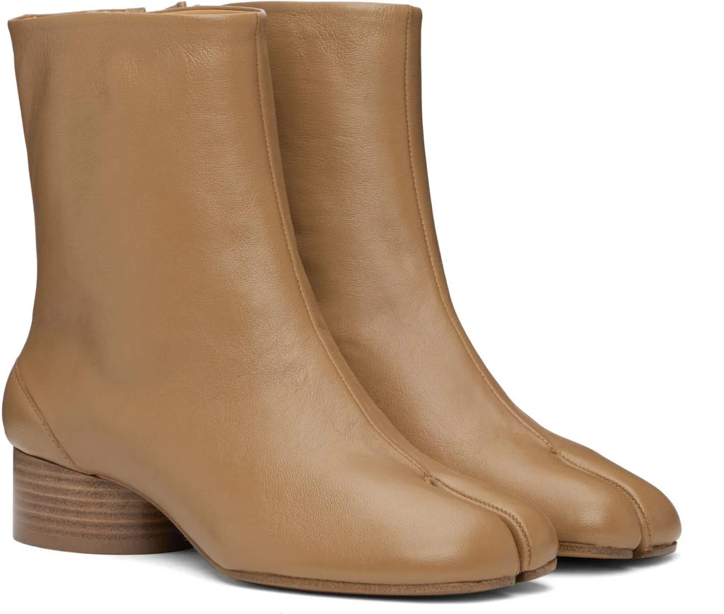MAISON MARGIELA Tan Tabi Ankle Boots 4