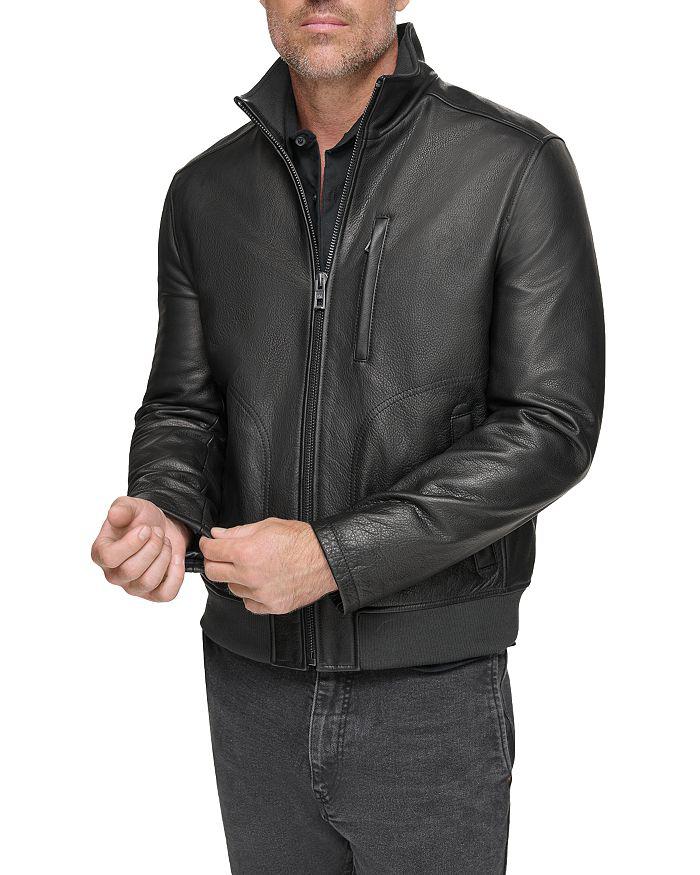 Andrew Marc Lindley Leather Bomber Jacket