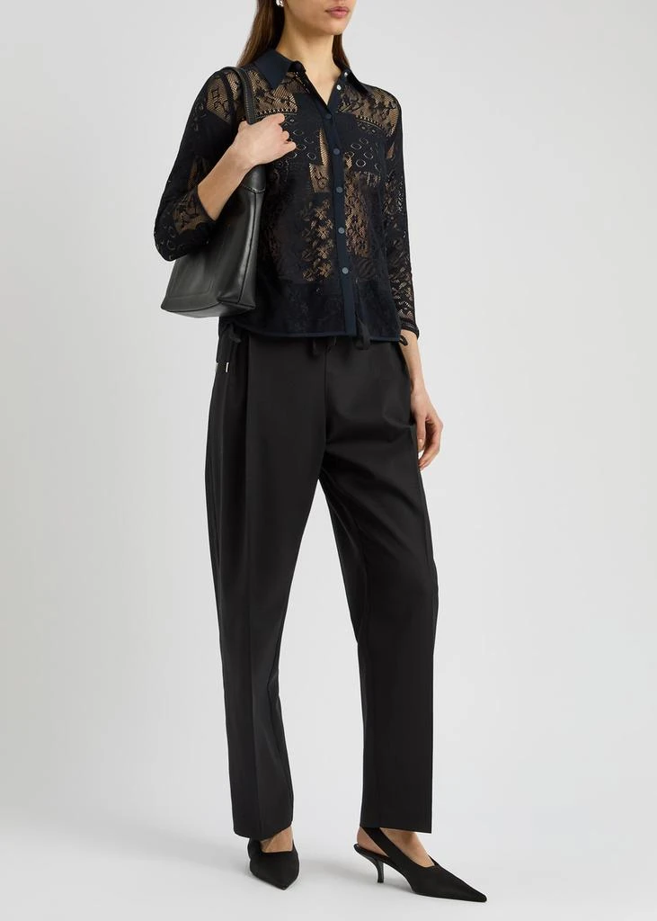 HIGH Pronounce ruched lace shirt 4