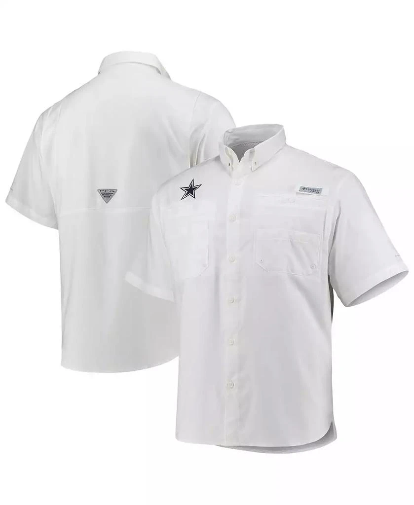 Columbia Men's PFG  White Dallas Cowboys Tamiami Omni-Shade Button-Down Shirt 1