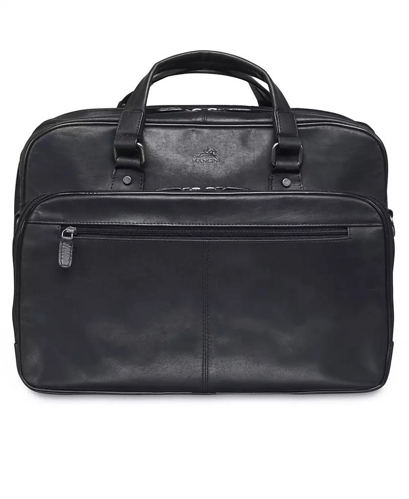 Mancini Leather Goods Buffalo Collection Expandable Double Compartment Laptop/ Tablet Briefcase 1