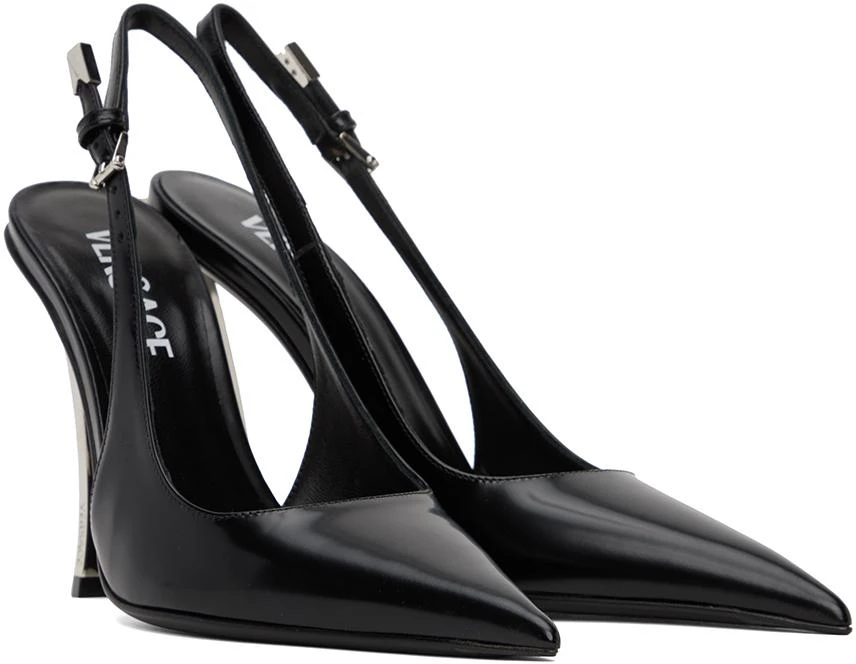 Versace Black Pin-Point Heels 4