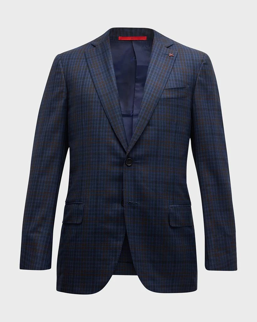 Isaia Men's Windowpane Wool Sport Coat 1