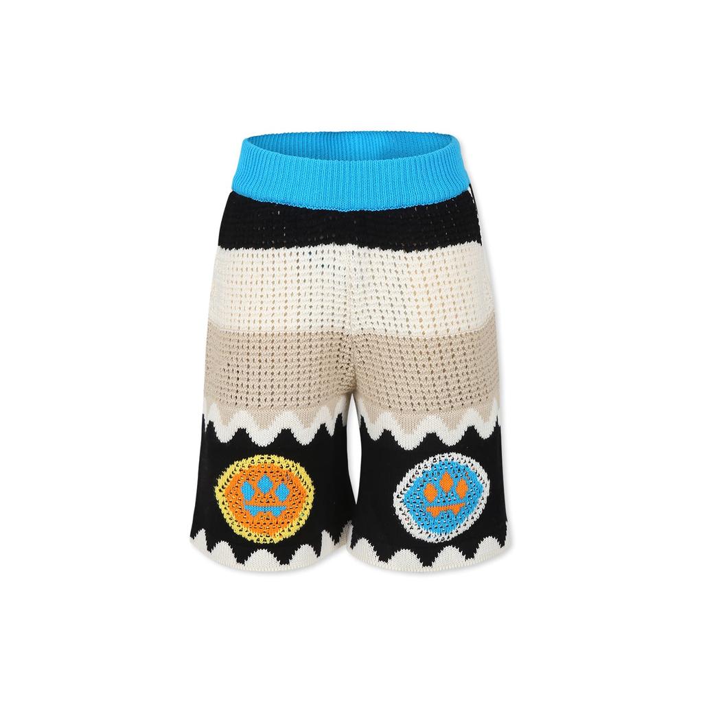 BARROW Beige Shorts For Kids With Smiley