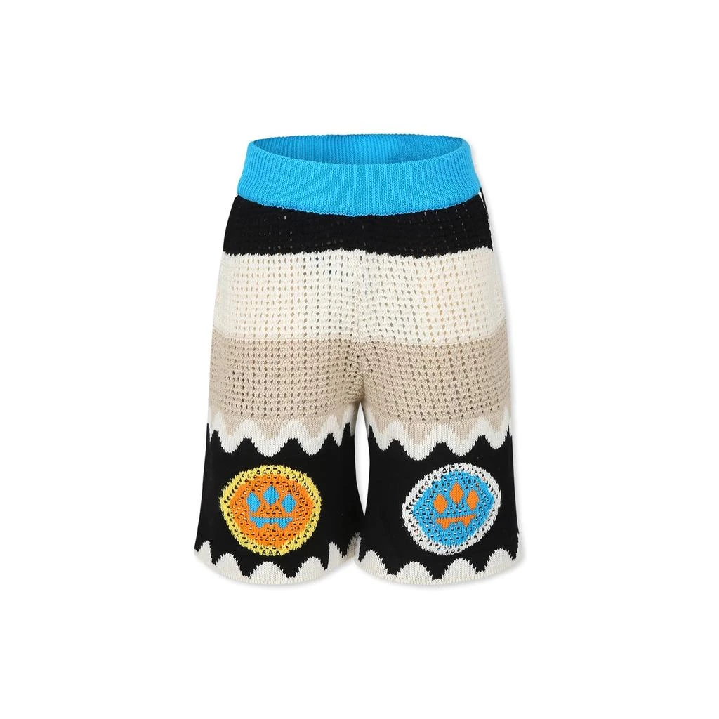 BARROW Beige Shorts For Kids With Smiley 1