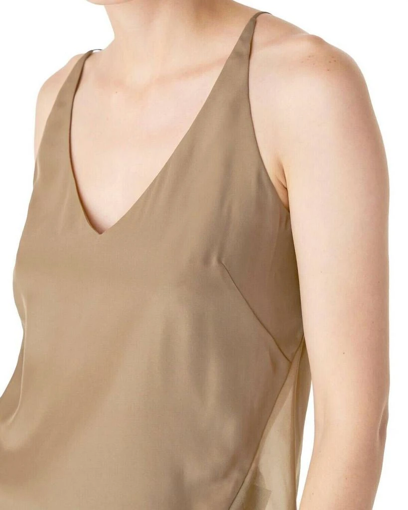 J Brand J Brand - Lucy Silk Cami Taupe Lalia V Neck Strappy Tank Top 4