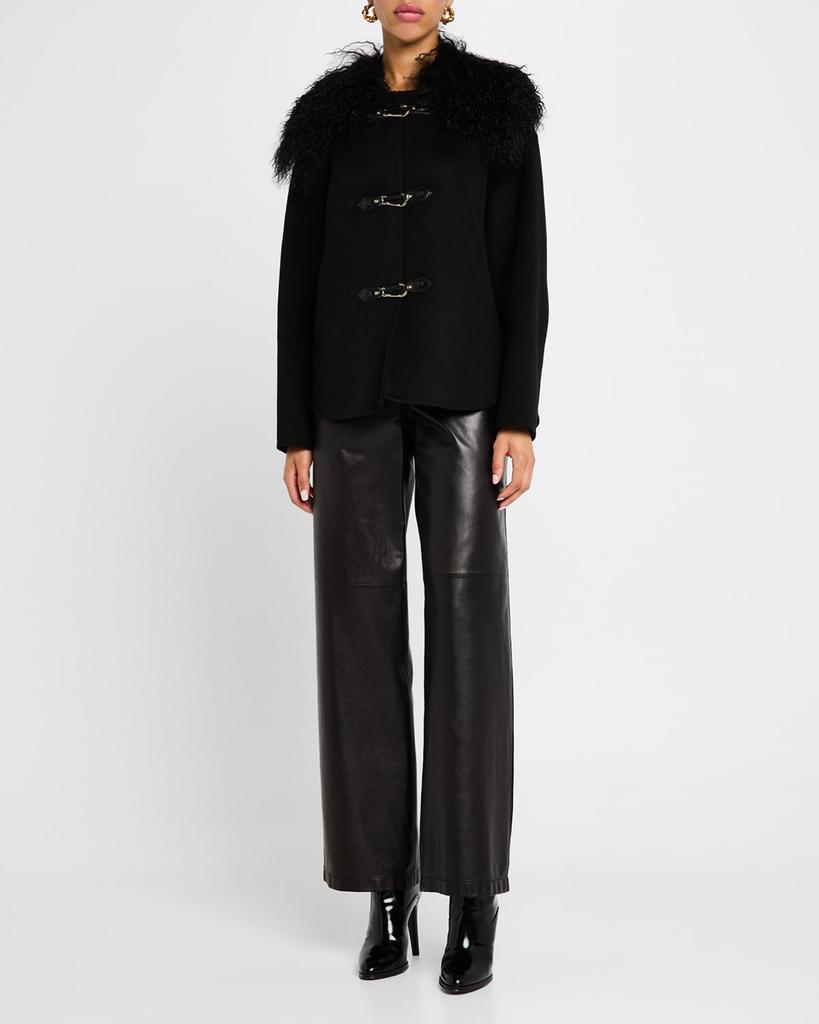 Kobi Halperin Shirley Wool Shearling-Collar Coat