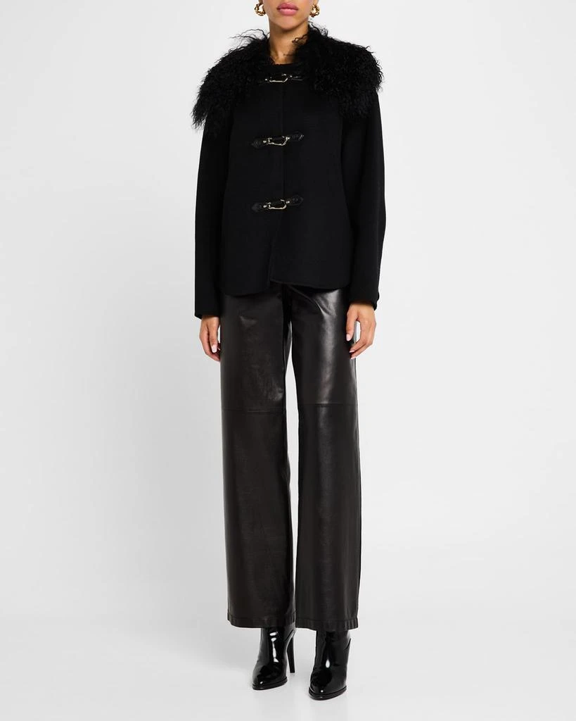 Kobi Halperin Shirley Wool Shearling-Collar Coat 2