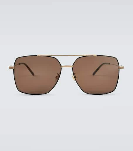 Gucci Square-frame metal sunglasses 1