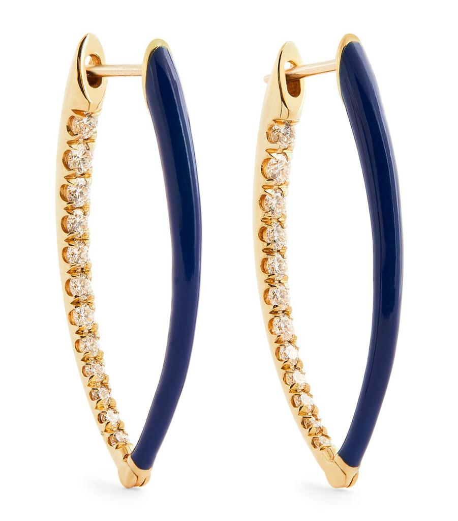 Melissa Kaye Yellow Gold and Diamond Cristina Earrings