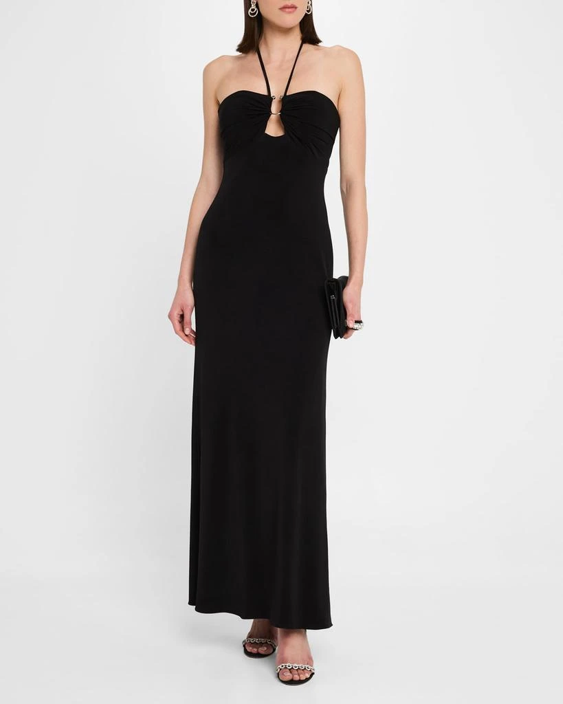 Jovani Cutout Sweetheart Halter Maxi Dress 2