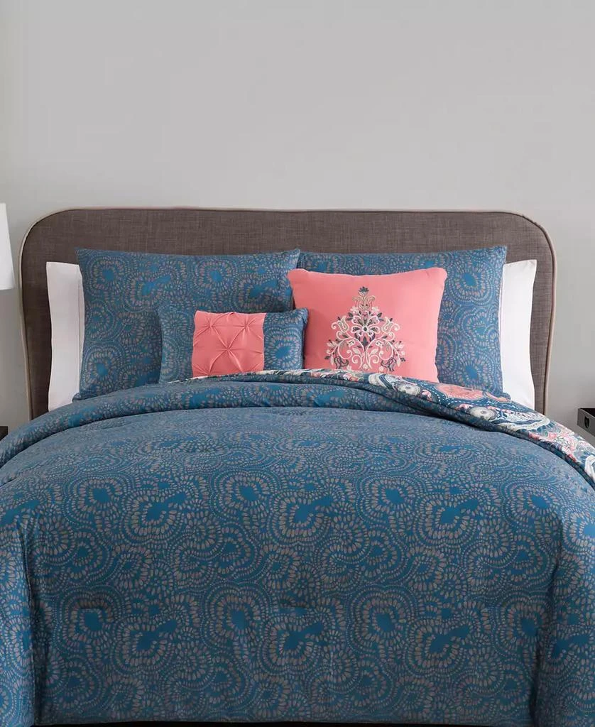 VCNY Home Casa Real Damask Reversible 4-Pc. Comforter Set 8