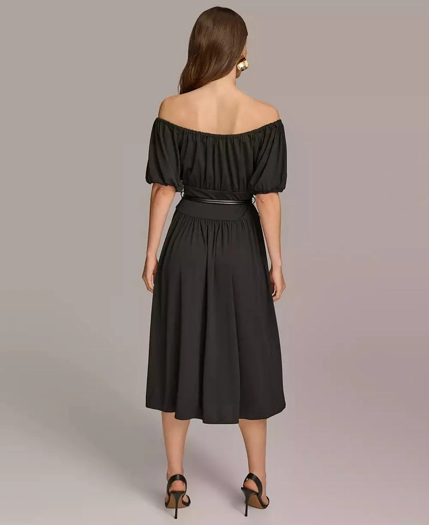 Donna Karan Donna Karan Women's Off-The-Shoulder Belted Jersey Dress 2